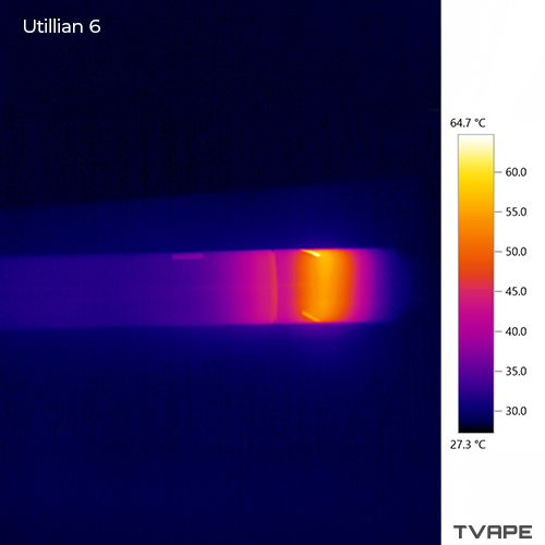 Vaporizador Utillian 6: una imagen en primer plano del cuerpo del vaporizador tras una sesión completa.