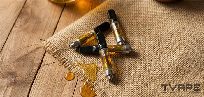 Cartuchos con destilado utilizados para concentrados de cannabis.