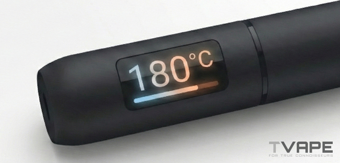 Un indicador LED que muestra la temperatura actual (en grados Celsius).