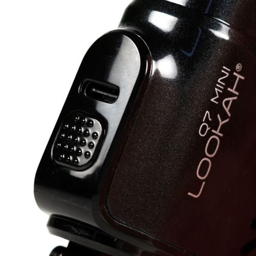 Lookah Q7 Mini primer plano del botón y puerto USB-C