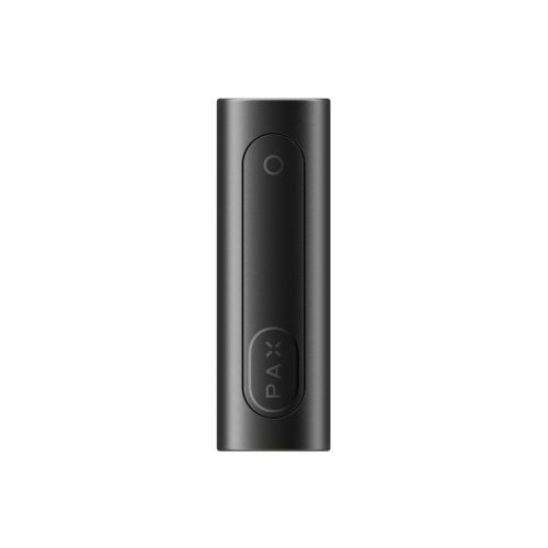 Perfil lateral estilizado del PAX Flow (Onyx): diseño ergonómico del vaporizador de cannabis.