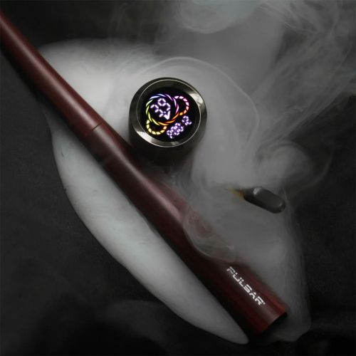 Pulsar 510 DL Wizard Pipe con cartucho 510, boquilla de madera y pantalla redonda en color humo