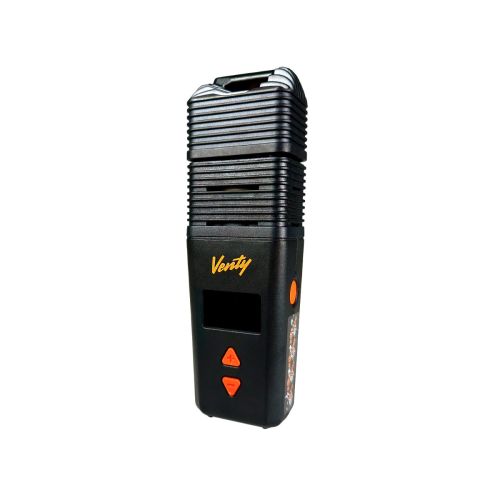 vaporizador venti con vista lateral derecha y botones de control de temperatura