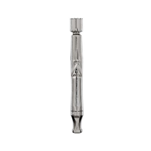 Vaporizador de hierbas secas DynaVap UniDyn en color acero, con una trayectoria de condensación diseñada con precisión para una vaporización suave y una mejor extracción del sabor.
