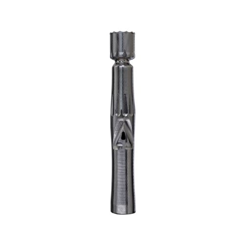 Vaporizador DynaVap UniDyn de color acero inoxidable, diseñado para la vaporización portátil de hierbas secas, con un agarre ergonómico y una estructura resistente.
