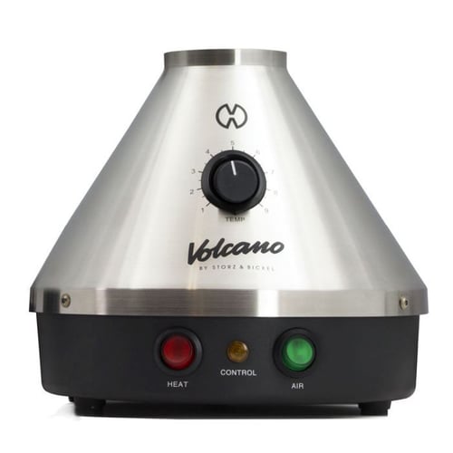 Vista base del vaporizador de hierbas secas Volcano clásico