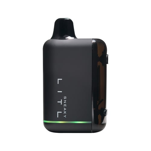 Batería Litl Sneaky con rosca 510 en negro mate con diseño curvado y compacto, indicador LED verde y boquilla discreta.