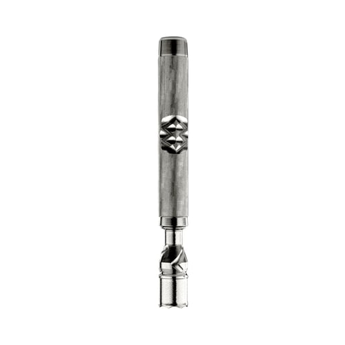 Vaporizador portátil DynaVap M7 de color acero, con tapa condensadora, que garantiza una refrigeración eficaz y la retención del vapor en dispositivos compactos para hierbas secas.