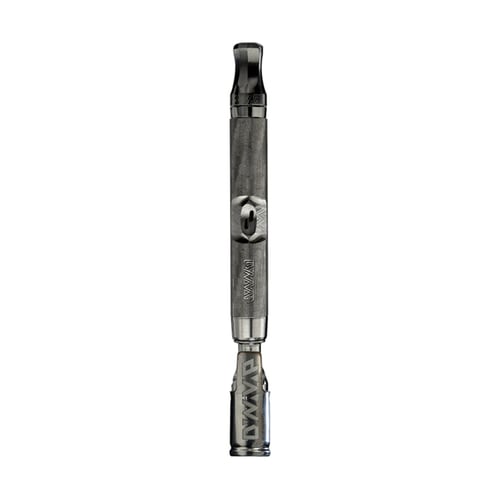 Vaporizador DynaVap M7 XL de color acero, fabricado en acero inoxidable de grado médico, diseñado para la vaporización portátil de hierbas secas, con un agarre ergonómico y una estructura resistente.