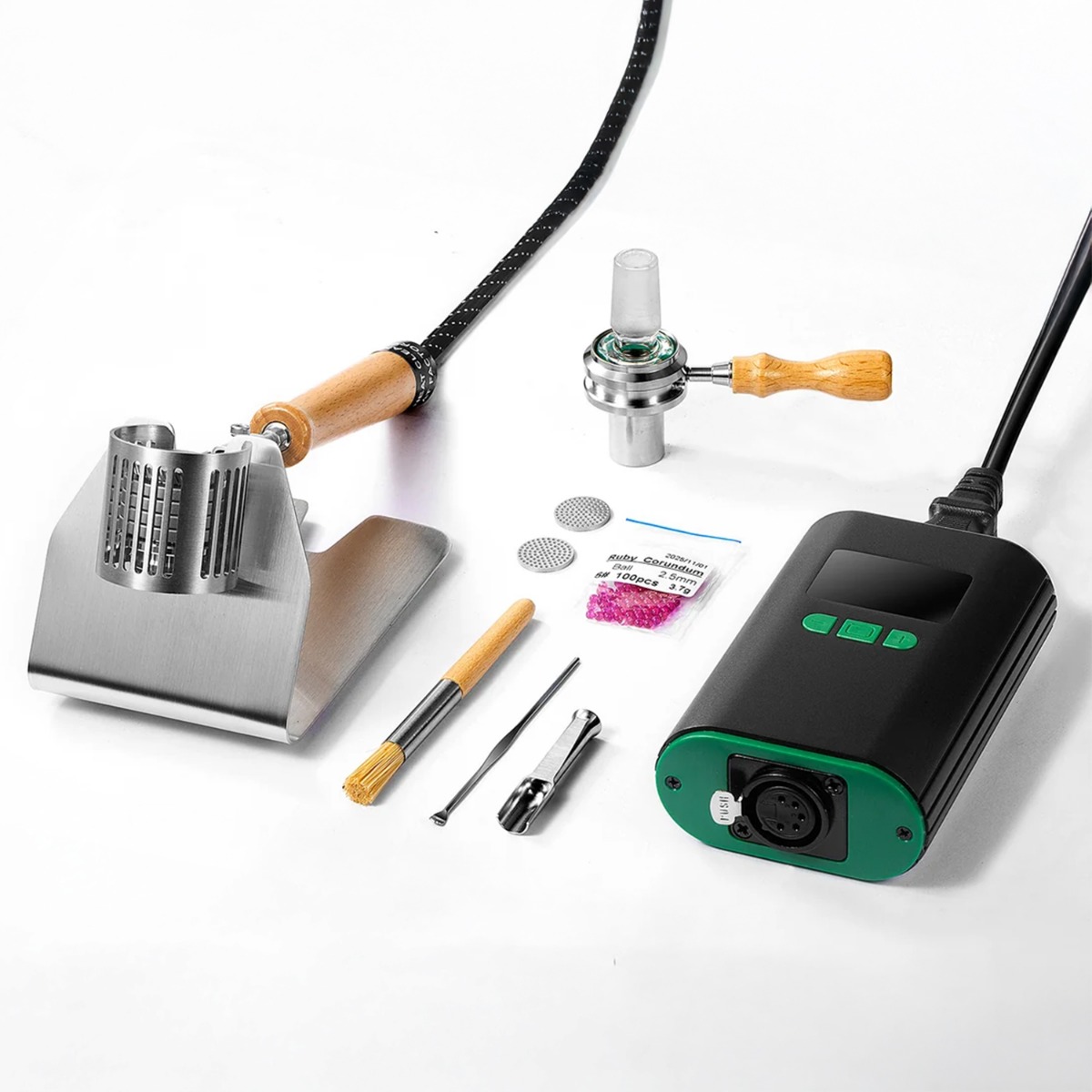 Crossing Ruby Twist Pro Ball Vape Kit con todos sus componentes