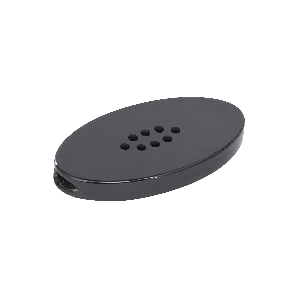 Boquilla de zirconia DaVinci IQ3 vista desde arriba, con el grupo de orificios de aire en la cara plana de cerámica negra
