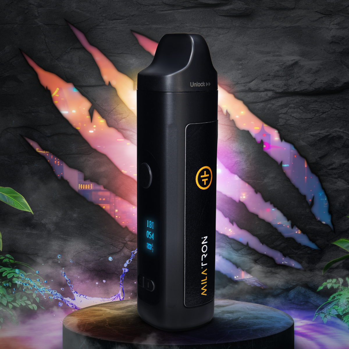 Vaporizador Tronian Milatron con fondo de color