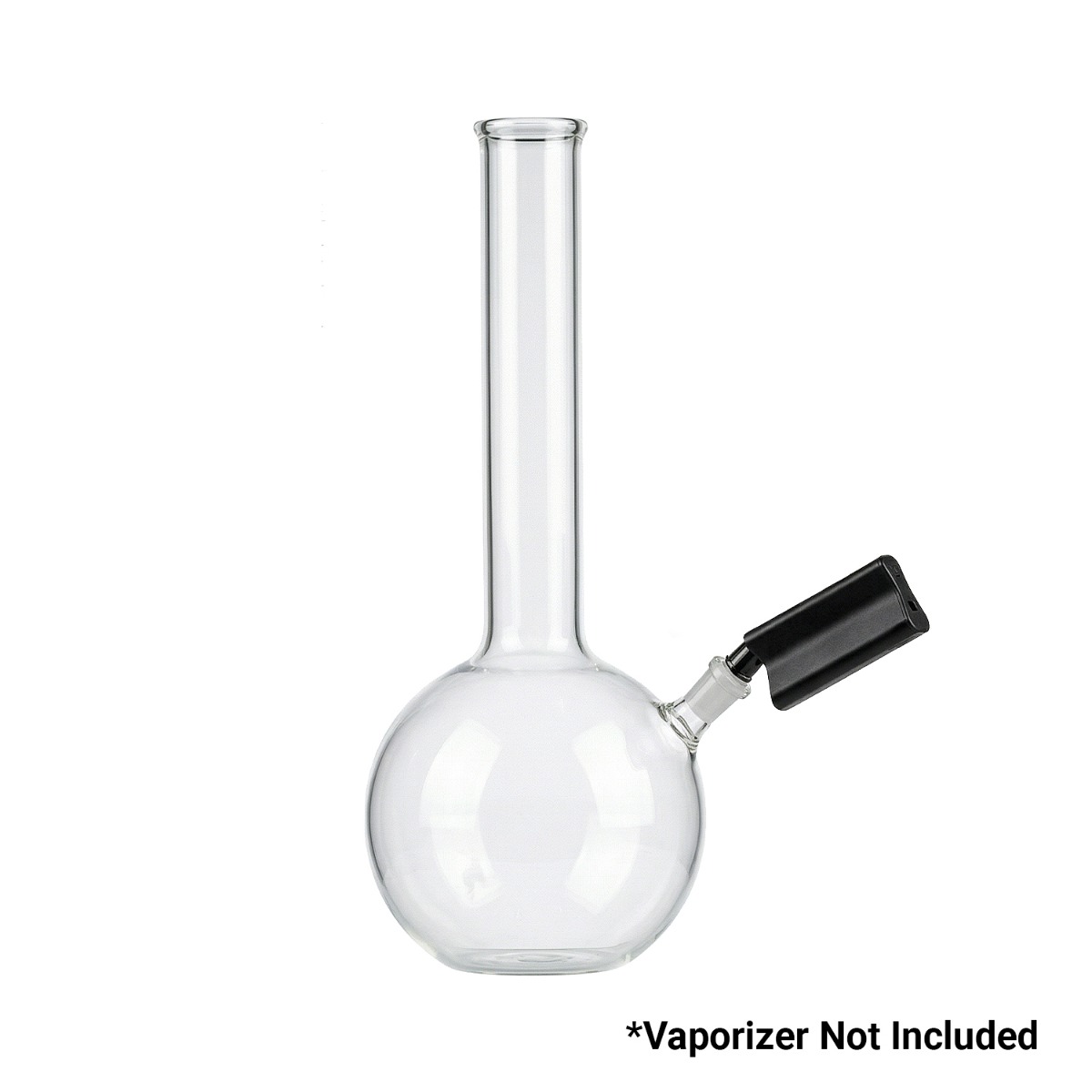 Adaptador para pipa de agua Utillian 850 acoplado a un burbujeador de vidrio transparente, mostrando la configuración de filtración por agua (vaporizador no incluido)