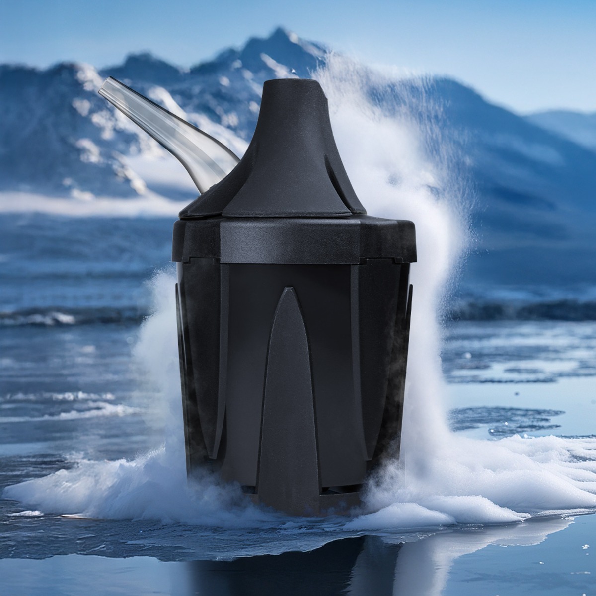Zeus Iceborn V3 - vista lateral con boquilla de cristal acoplada