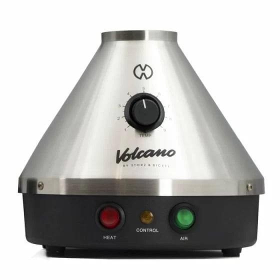 Vista base del vaporizador de hierbas secas Volcano clásico
