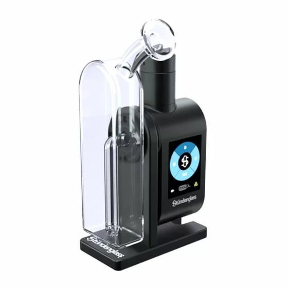 Stündenglass Modül + Dok Deluxe Travel Set - vista lateral con la pantalla a todo color encendida.