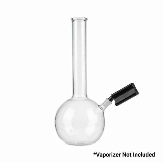Adaptador para pipa de agua Utillian 850 acoplado a un burbujeador de vidrio transparente, mostrando la configuración de filtración por agua (vaporizador no incluido)