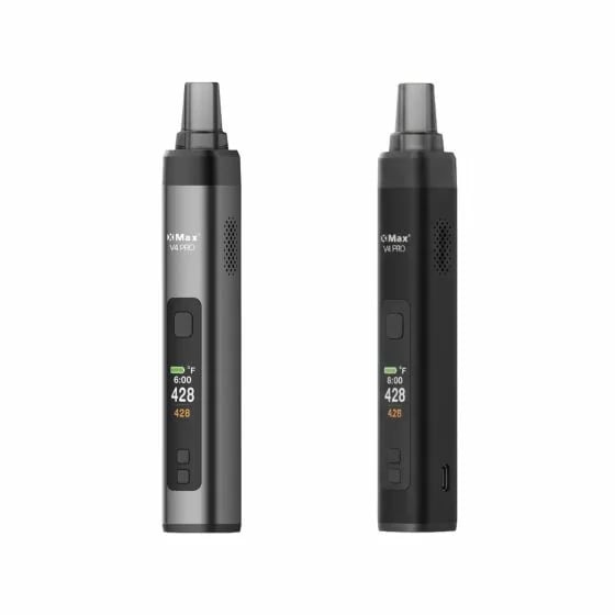 El vaporizador portátil XMax v4 Pro se presenta en dos colores diferentes: negro y plateado.