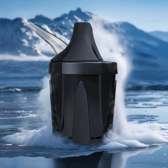 Zeus Iceborn V3 - vista lateral con boquilla de cristal acoplada