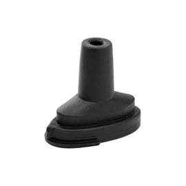 Adaptador de agua de 10 mm de silicona negra Davinci IQ2 / IQC con vástago cónico sobre una base ovalada estriada