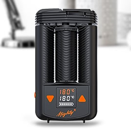 Vista frontal del vaporizador Mighty Plus