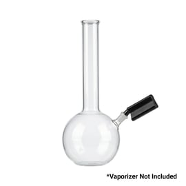 Adaptador para pipa de agua Utillian 850 acoplado a un burbujeador de vidrio transparente, mostrando la configuración de filtración por agua (vaporizador no incluido)