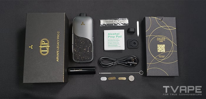 Vaporizador AirVape Legacy Pro 2: contenido del paquete