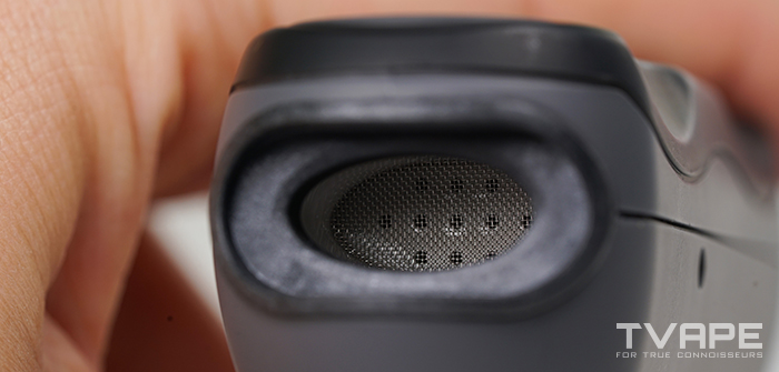 Vaporizador AirVape XS Go: primer plano de la cámara de calentamiento.
