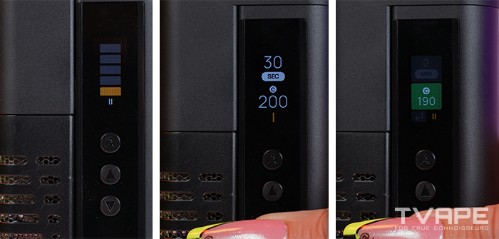 Vaporizador Arizer Go SRT: una vista detallada de los distintos modos de temperatura