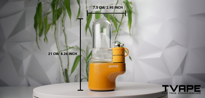 Bomb Sykloud E Rig: dimensiones del vaporizador