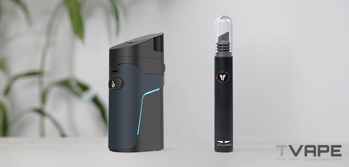 Dr Dabber Ghost 2 dab pen is shown with heated dab tool - Utillian Hot Wax Axe