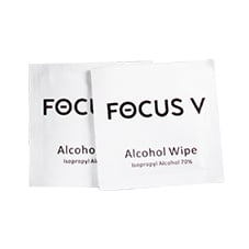 In the box: focus v aeris-toallitas con alcohol