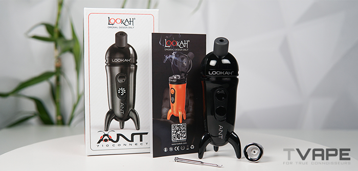 Lookah Ant Dab Pen junto a su caja y piezas