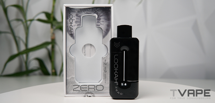 Rosca negra Lookah Zero 510 junto a su caja