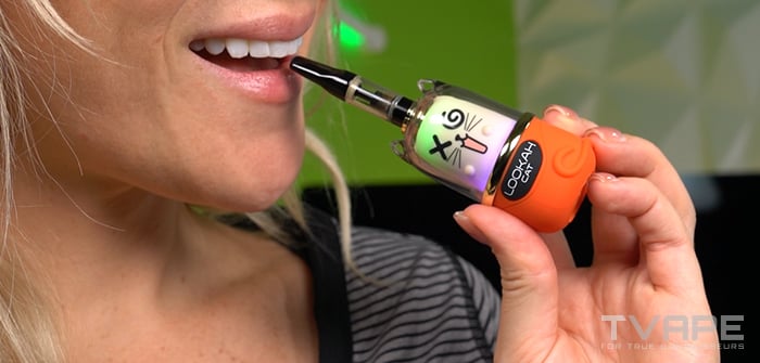 Batería Lookah Cat 510 hilos: proceso de inhalación