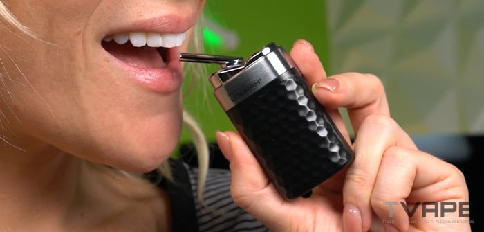 Vaporizador de concentrados Lookah Python: proceso de inhalación