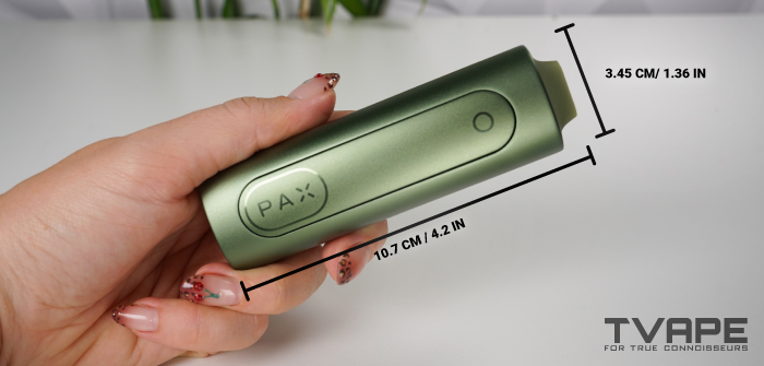 The measurements of Pax Flow vaporizer