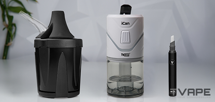 Yocan iCan E Rig con accesorios compatibles