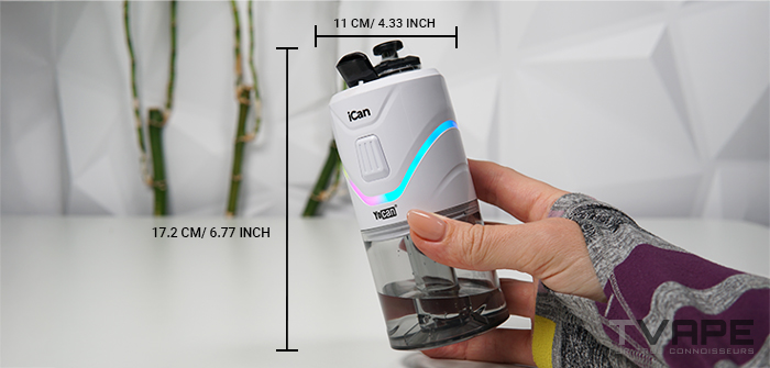 Yocan iCan E Rig – Medidas de tamaño