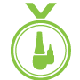 Icono de medalla con silueta e-rig – ranking Mejores E-Rigs