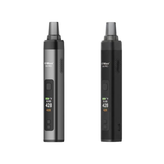 El vaporizador portátil XMax v4 Pro se presenta en dos colores diferentes: negro y plateado.