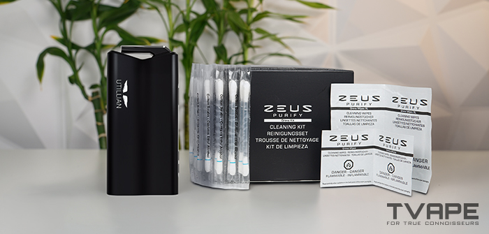 Vaporizador de hierba seca Utillian 850 con el kit de limpieza Zeus Purify que incluye bastoncillos de algodón y toallitas limpiadoras