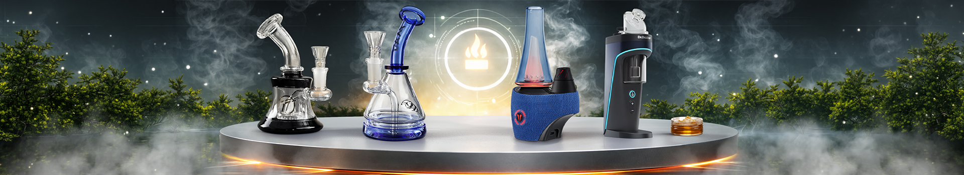 Selección de dab rigs de vidrio de alta calidad y pipas de agua para concentrados, con diversos diseños y percoladores