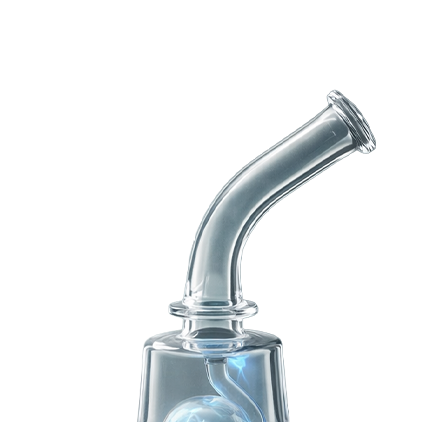 Bong de vidrio con bowl para hierba seca